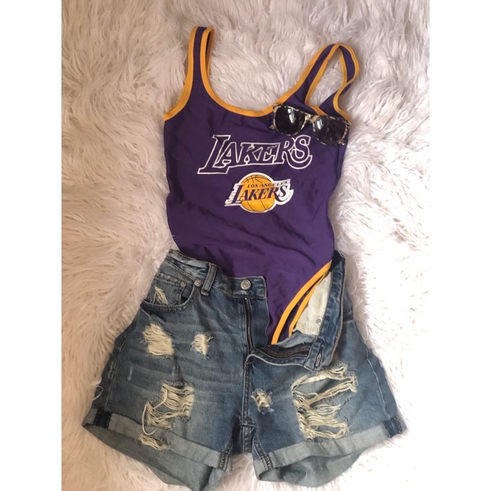 Purple Lakers Women's One Piece Swimsuit